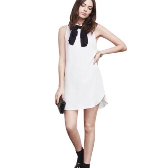 Reformation Pattie mini dress with black bow - Picture 1 of 6